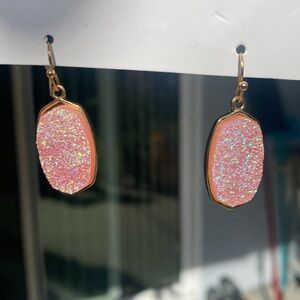 Sparky Pink drop earrings